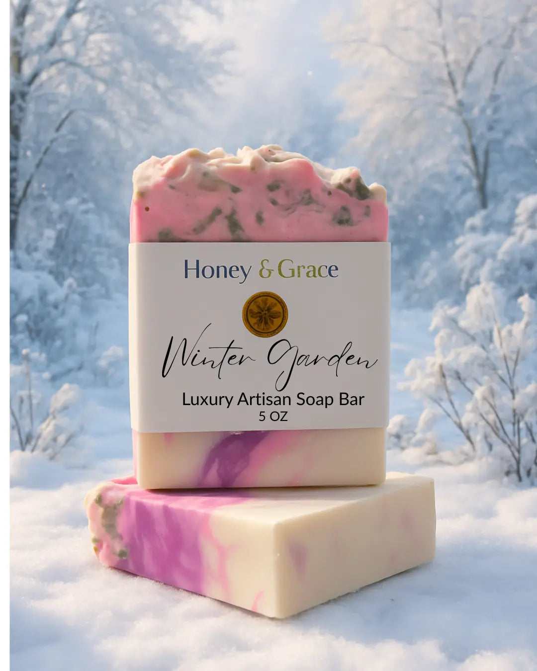 Honey and Grace Winter Garden Scented Bar Soap 5 oz Honey and Grace Soap Co.