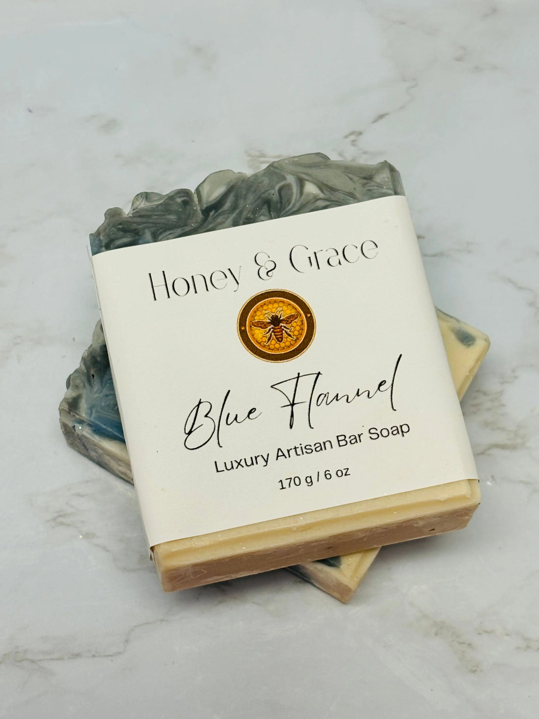 Honey and Grace Blue Flannel Bar Soap 5.5 oz Honey Grace
