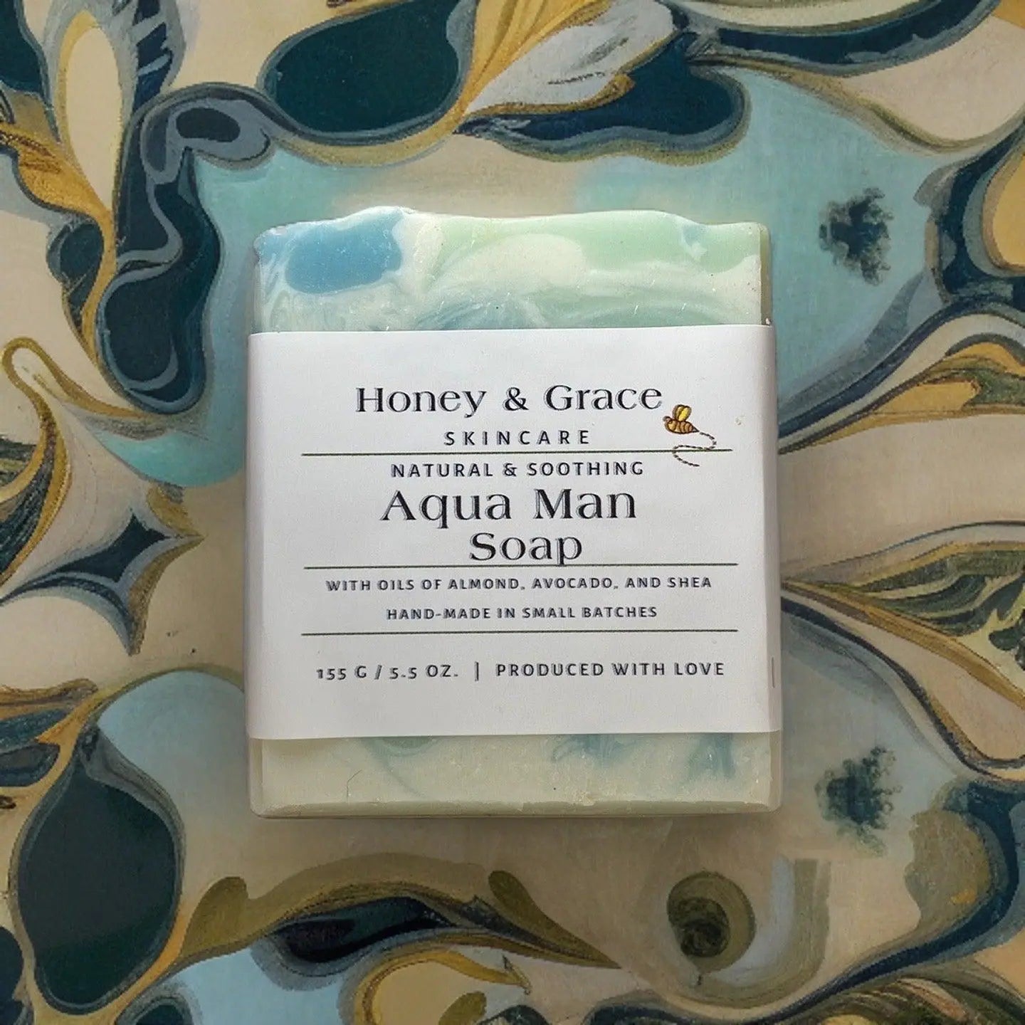 Natural, Organic, Handcrafted Aqua Luxury Soap - Honey and Grace Soap Co.