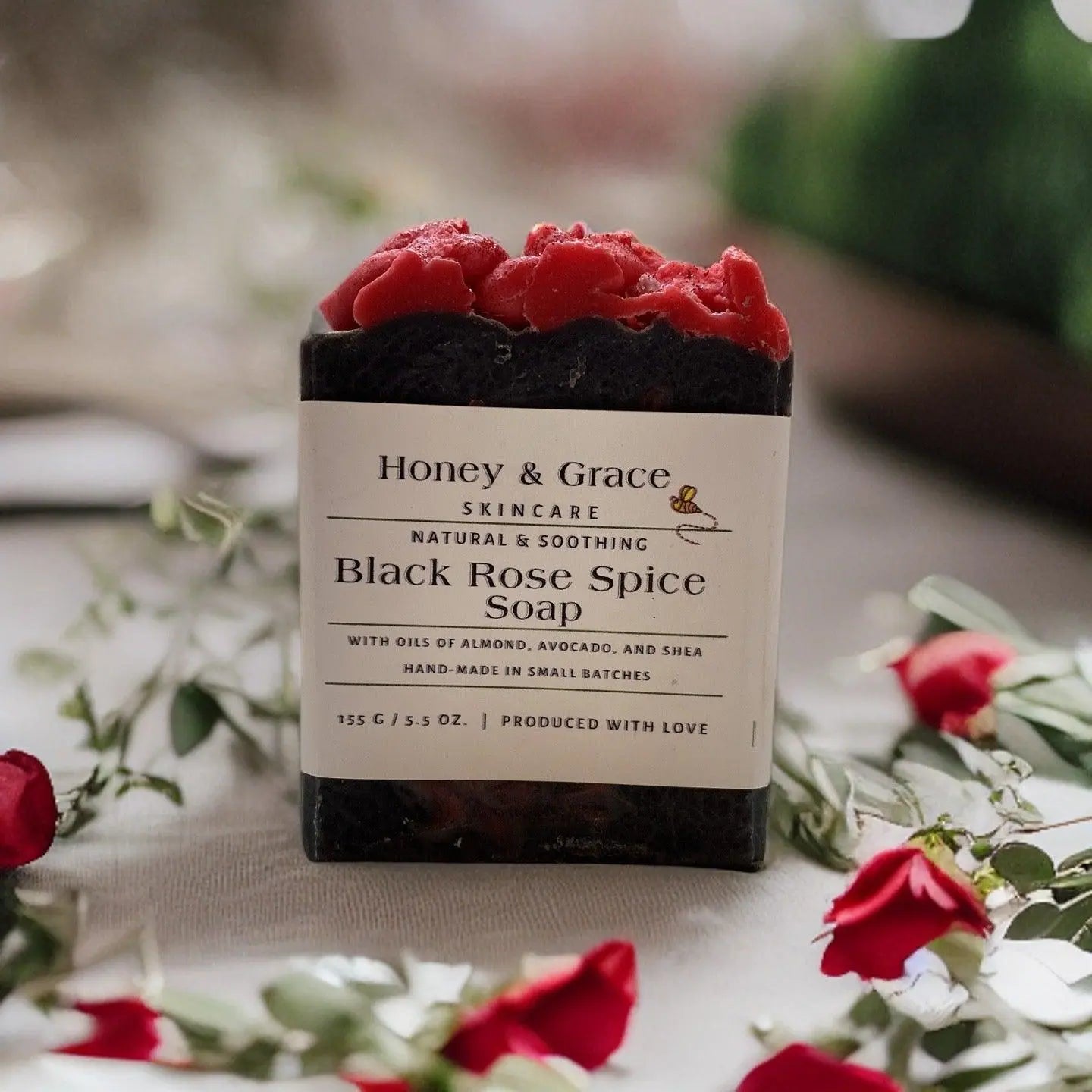 Natural, Organic, Handcrafted Black Rose Spice Soap - Honey and Grace Soap Co.