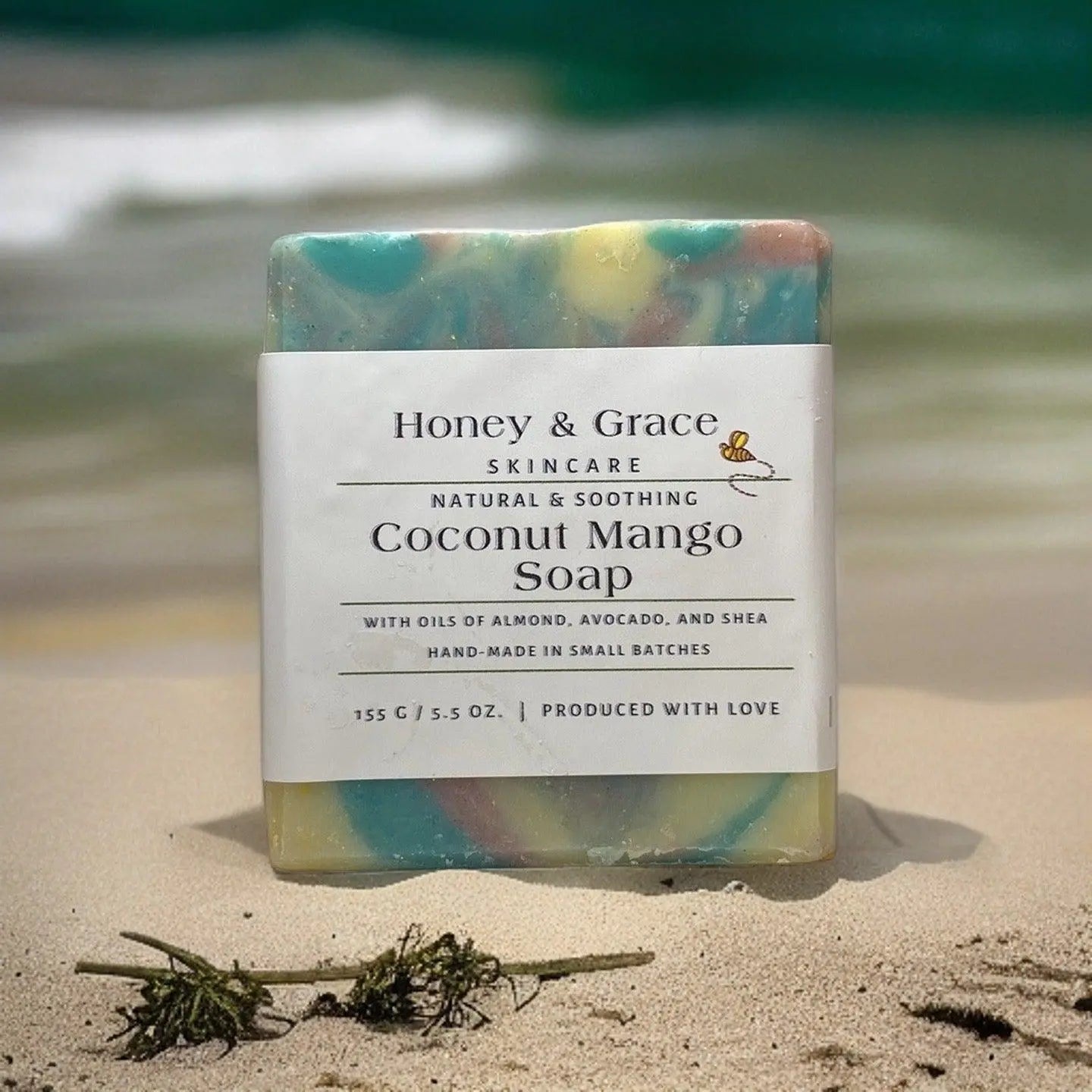 Natural Organic Handcrafted Coconut Mango Soap - Honey and Grace Soap Co.