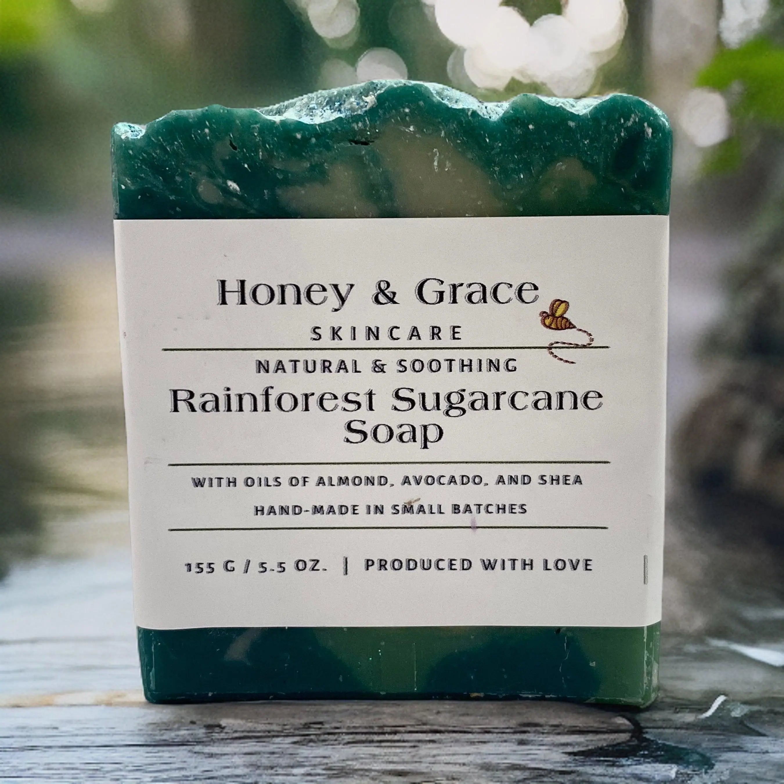 Natural Organic Handcrafted Rain Forest Sugarcane Soap - Honey and Grace Soap Co.