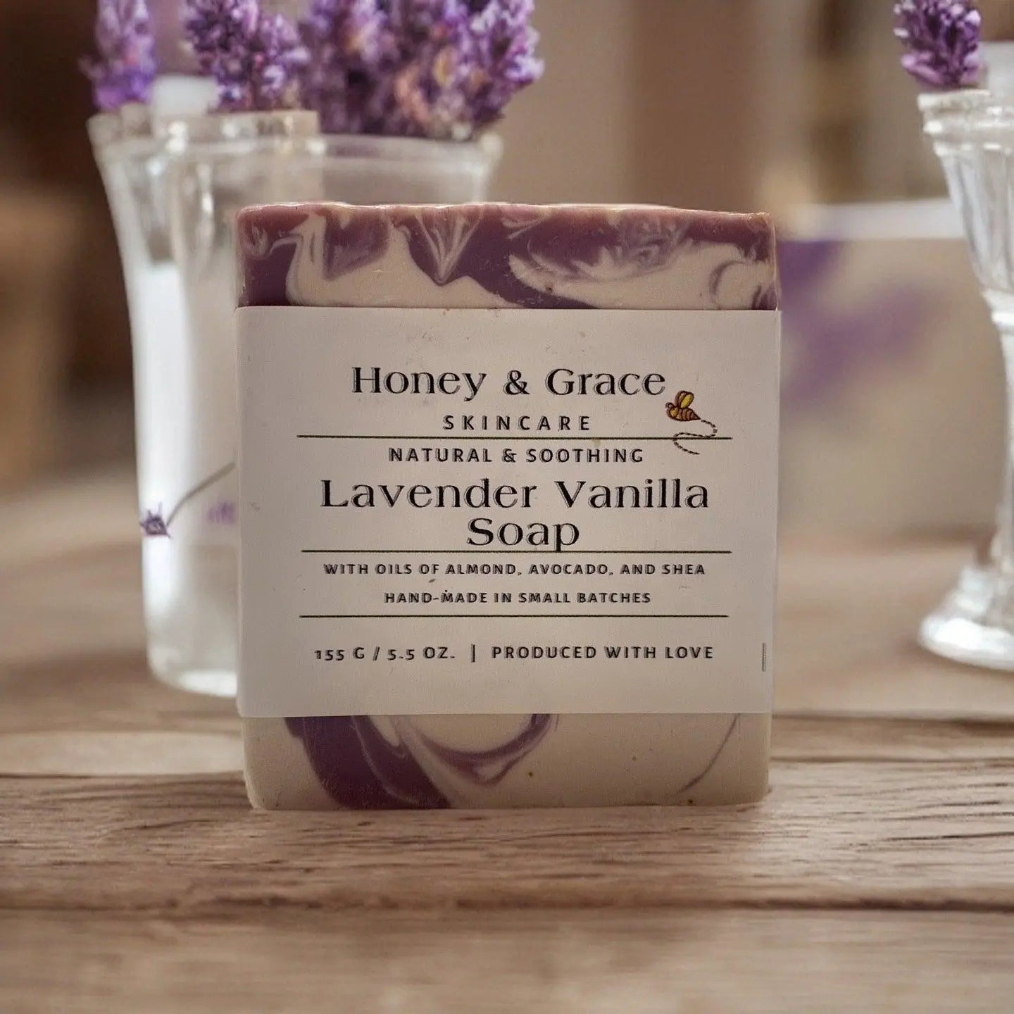 Vanilla Lavender Soap - Honey and Grace Soap Co.