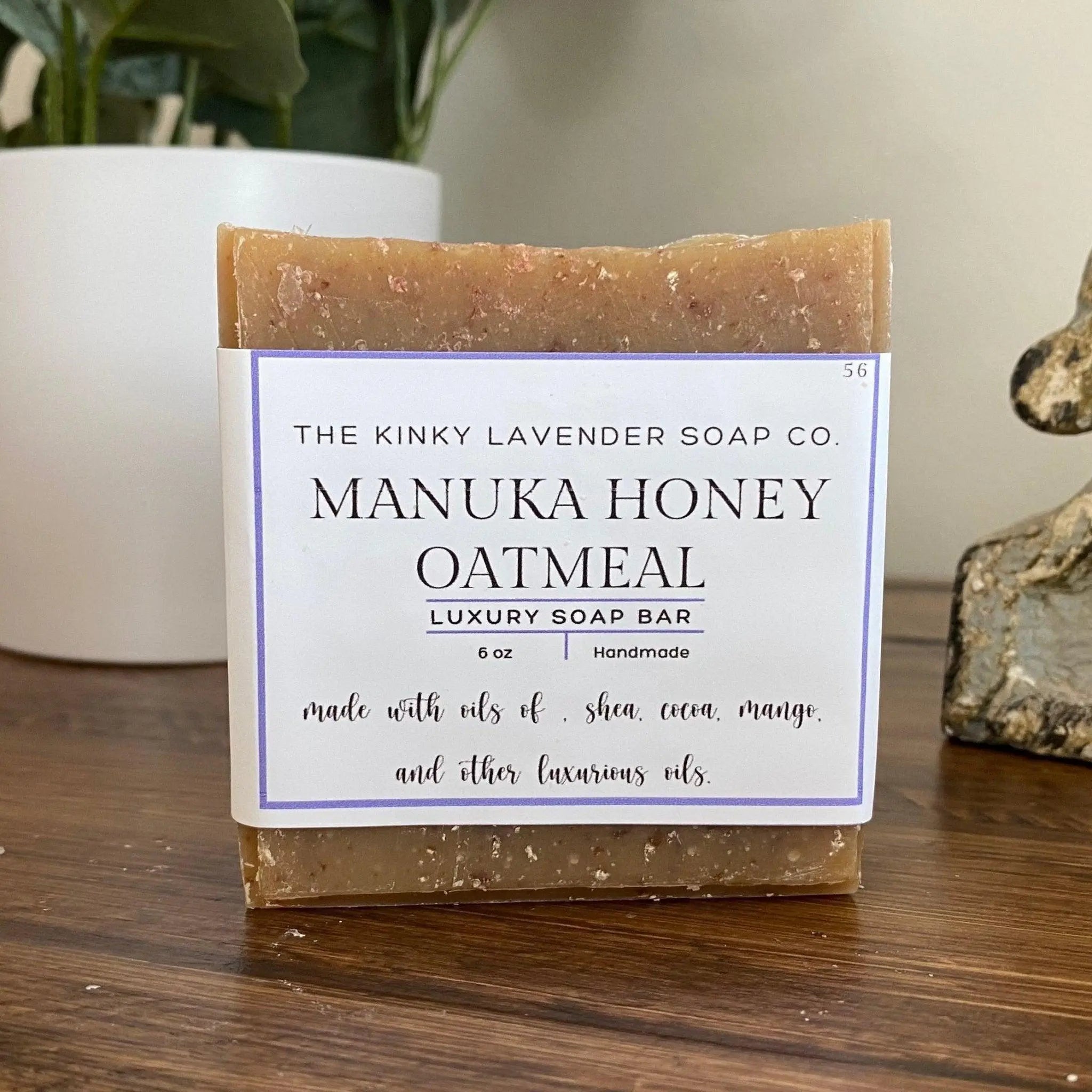 Natural Organic Handcrafted Manuka Honey and Oatmeal Soap - Kinky Lavender Soap Co.