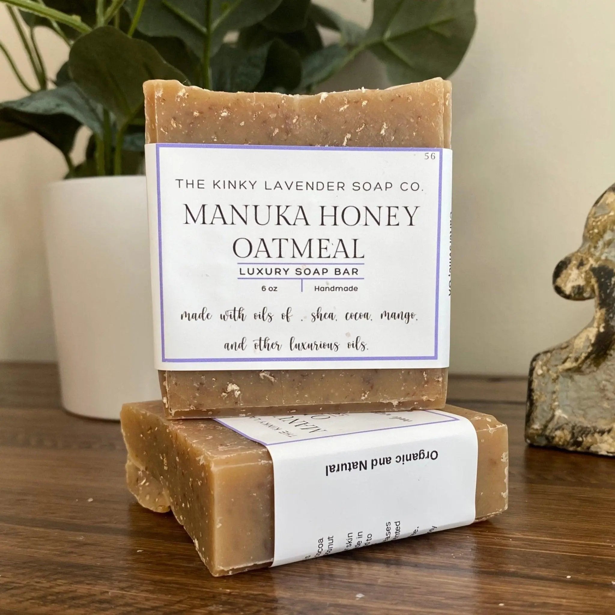 Natural Organic Handcrafted Manuka Honey and Oatmeal Soap - Kinky Lavender Soap Co.