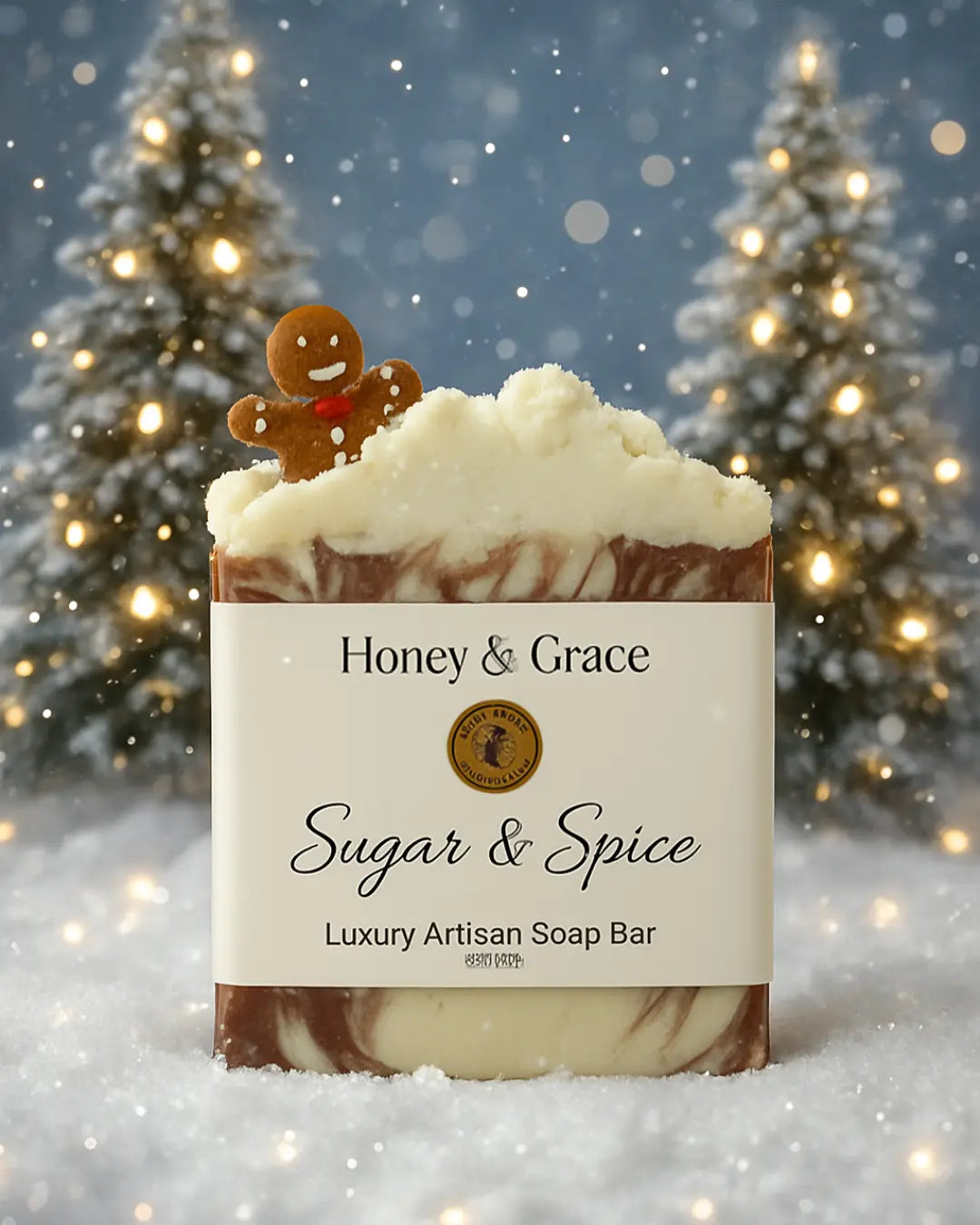 Honey and Grace Sugar and Spice Luxury Soap 5 oz Honey and Grace Soap Co.
