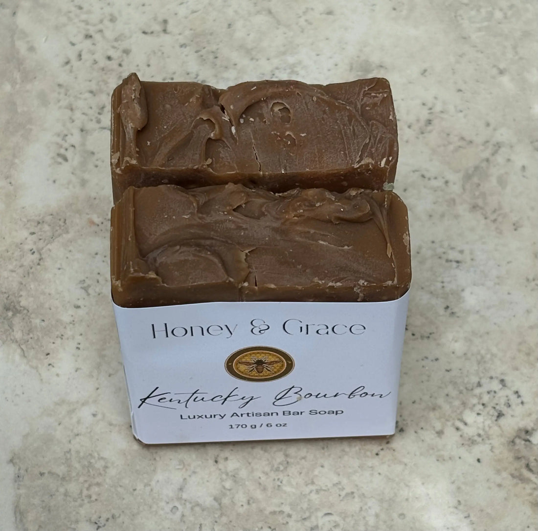 Honey and Grace Kentucky Bourbon Bar Soap 5.5oz Honey Grace