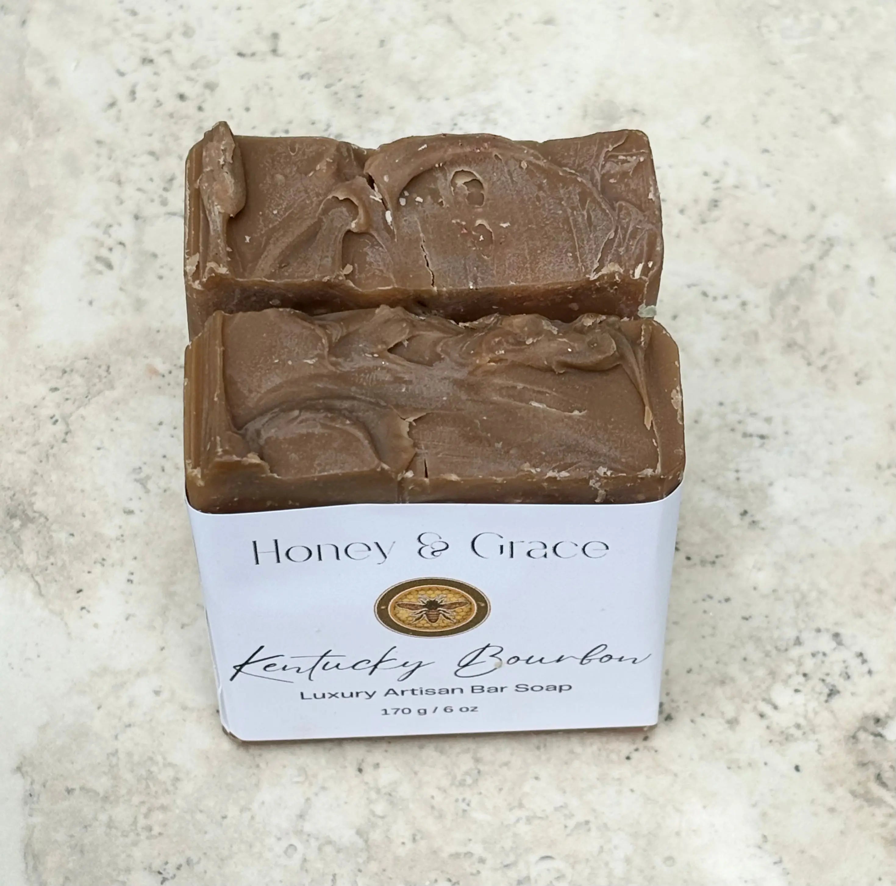 Honey and Grace Kentucky Bourbon Bar Soap 5.5oz Honey Grace