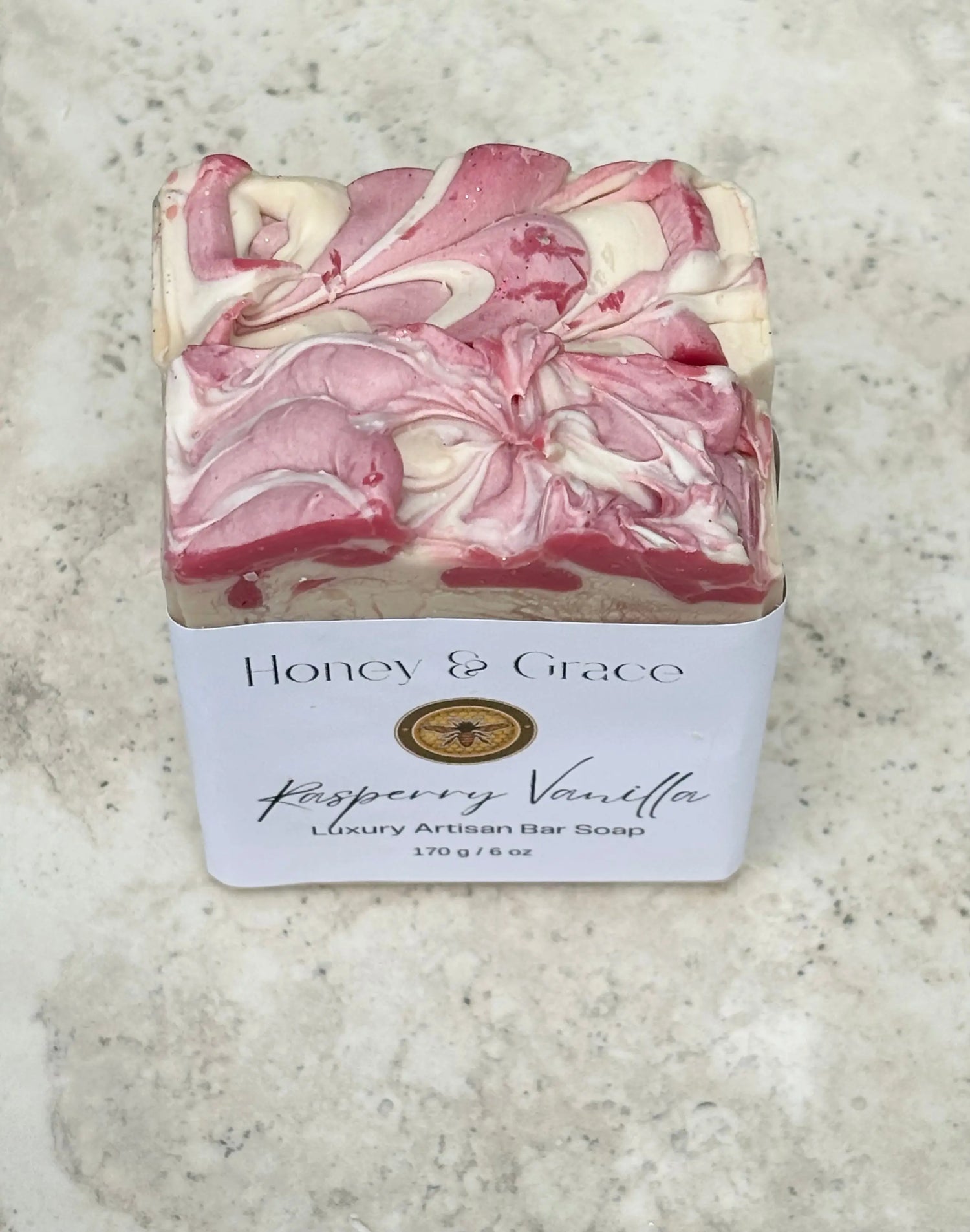 Honey and Grace Raspberry and Vanilla Bar Soap  5.5 oz Honey Grace