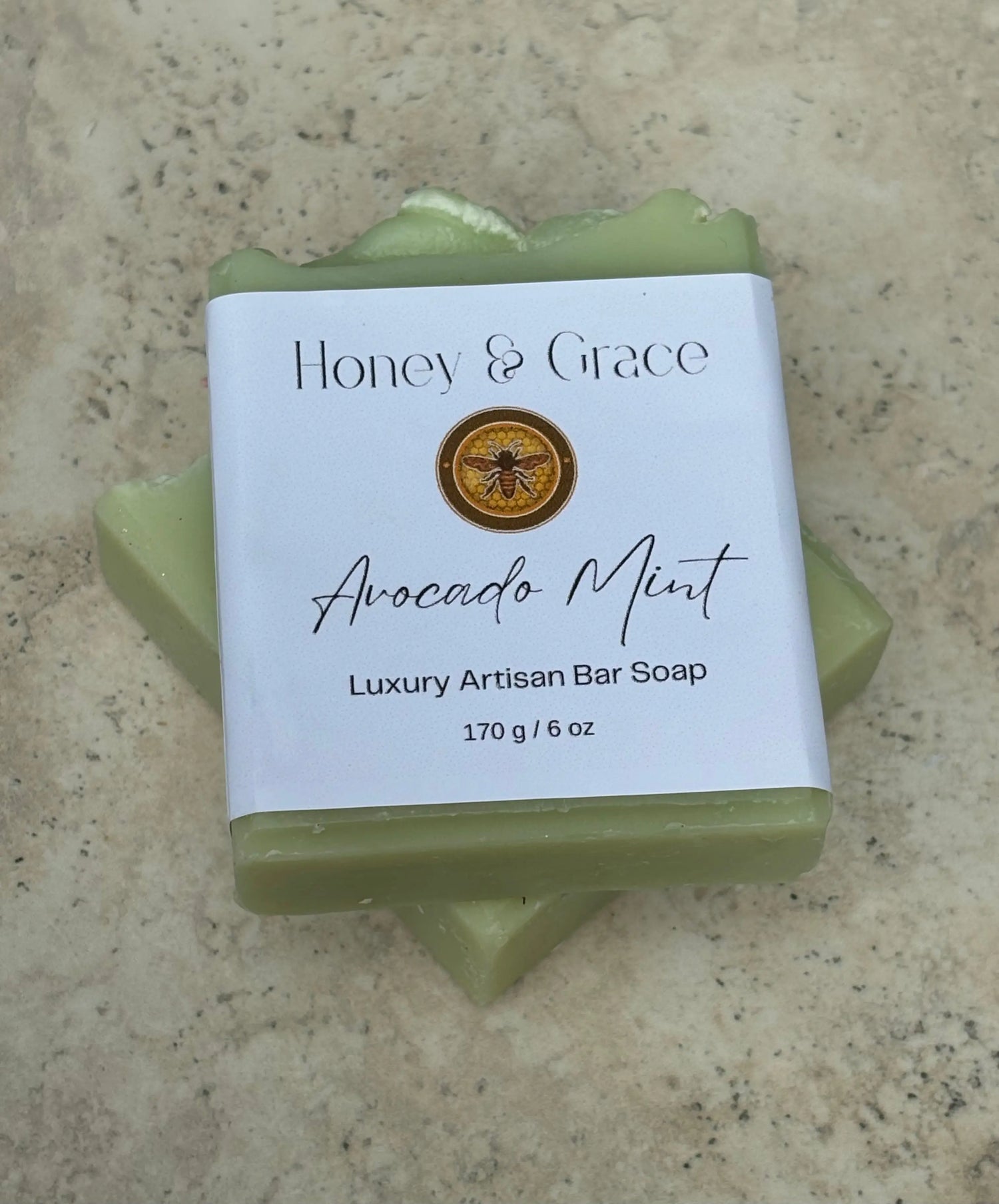 Honey and Grace Fresh Avocado Mint Bar Soap 5.5 oz Honey Grace