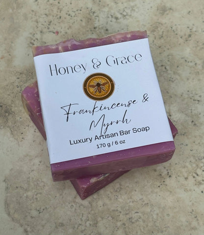 Honey and Grace Frankincense and Myrrh Bar Soap       5.5 OZ Honey Grace