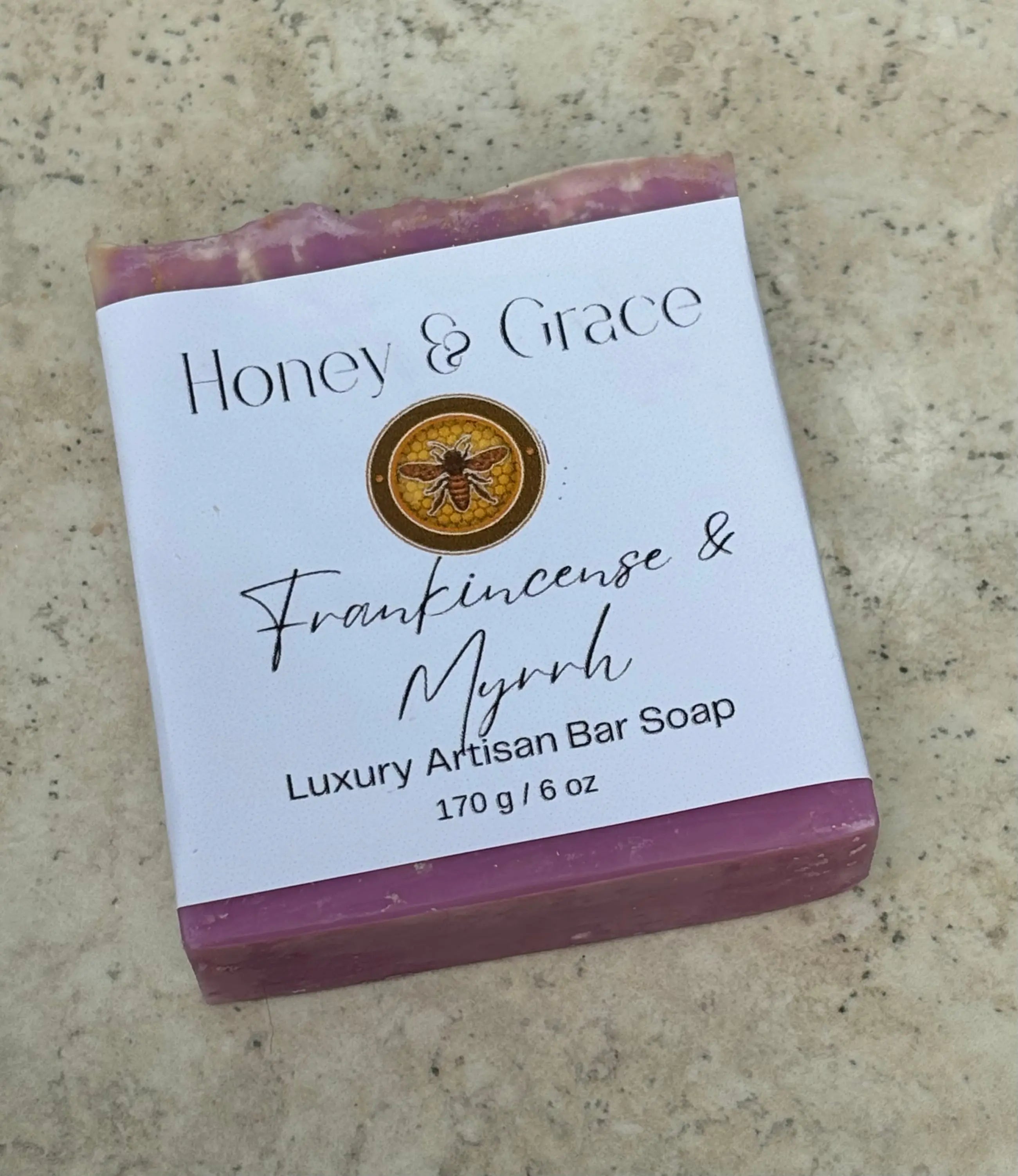 Honey and Grace Frankincense and Myrrh Bar Soap       5.5 OZ Honey Grace