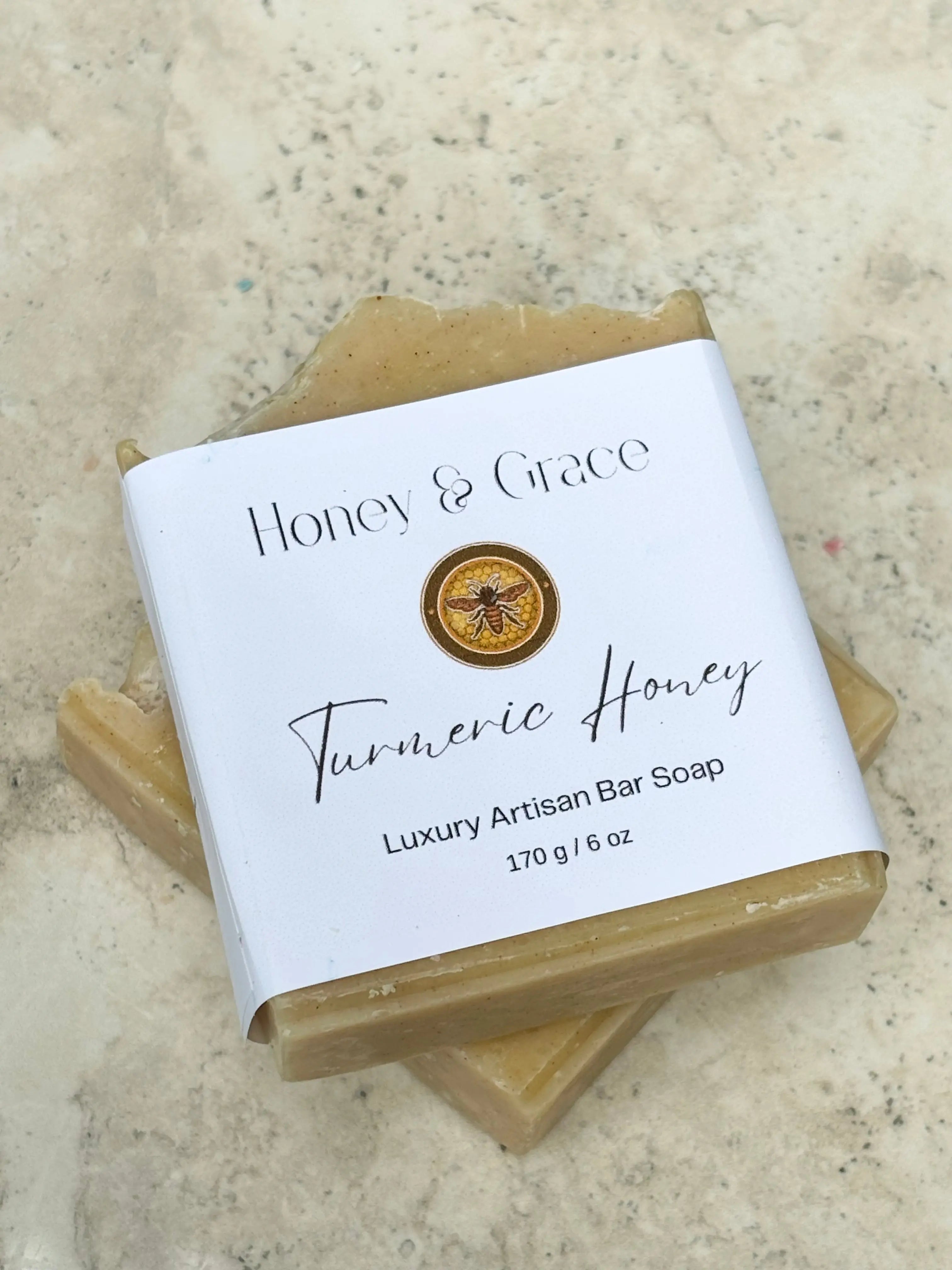 Honey and Grace Turmeric and Sweet Orange Bar Soap 5.5 oz Honey Grace