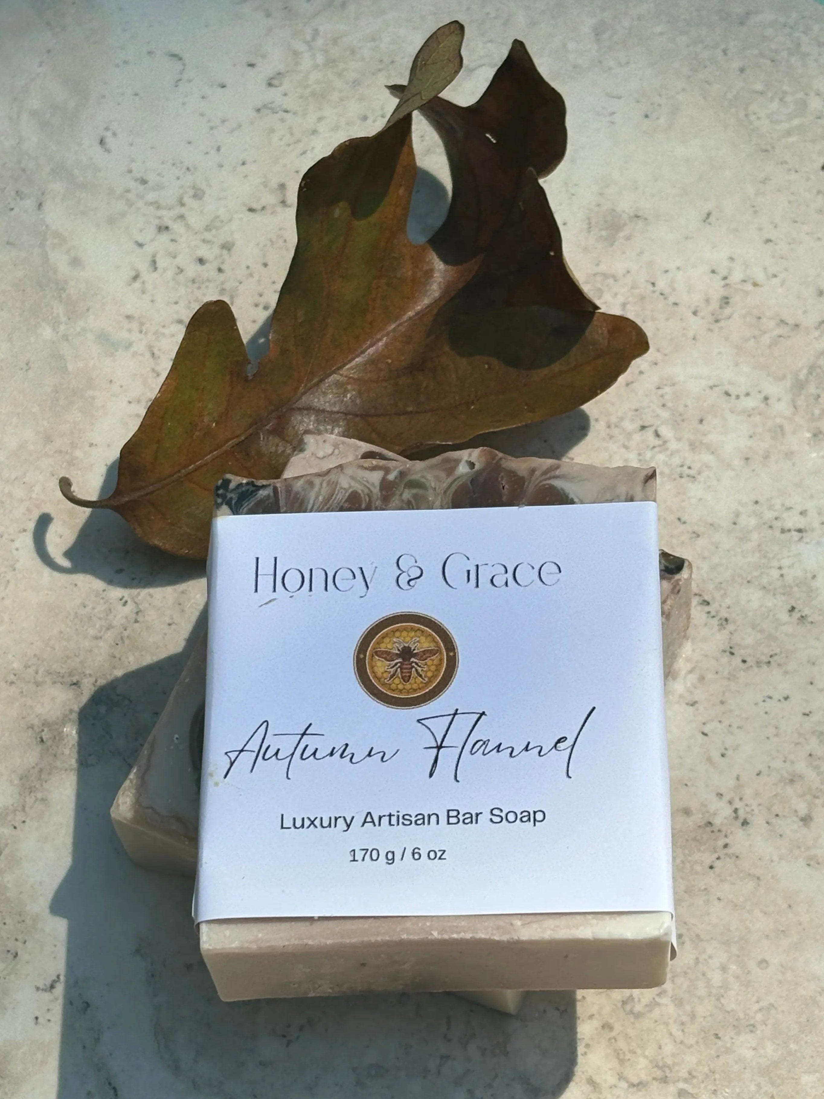 Honey and Grace Autumn Flannel Fall Scented Bar Soap 5.5 oz Honey and Grace Soap Co.