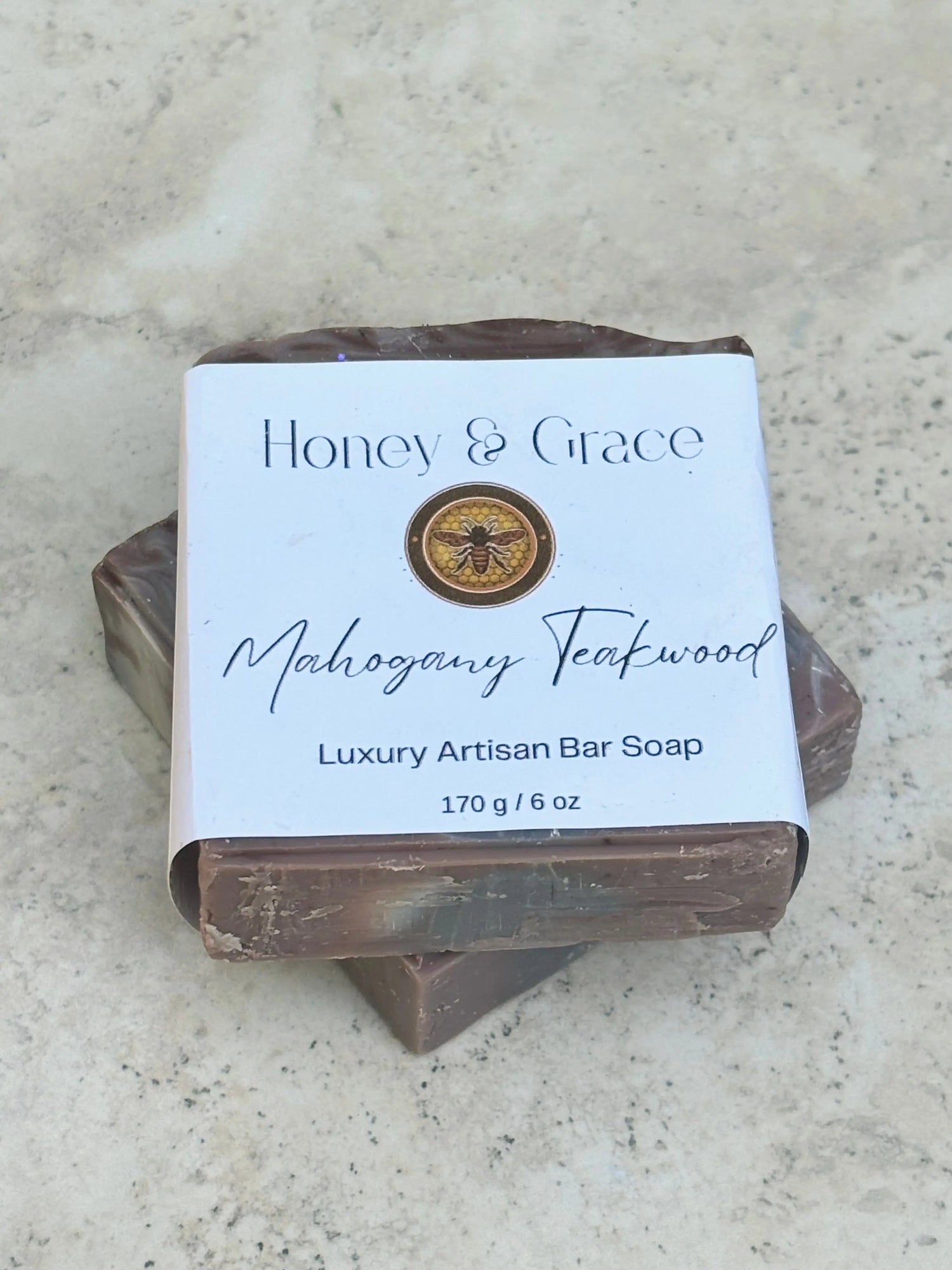 Honey and Grace  Warm Teakwood Mahogany Bar Soap  5.5 oz Honey Grace