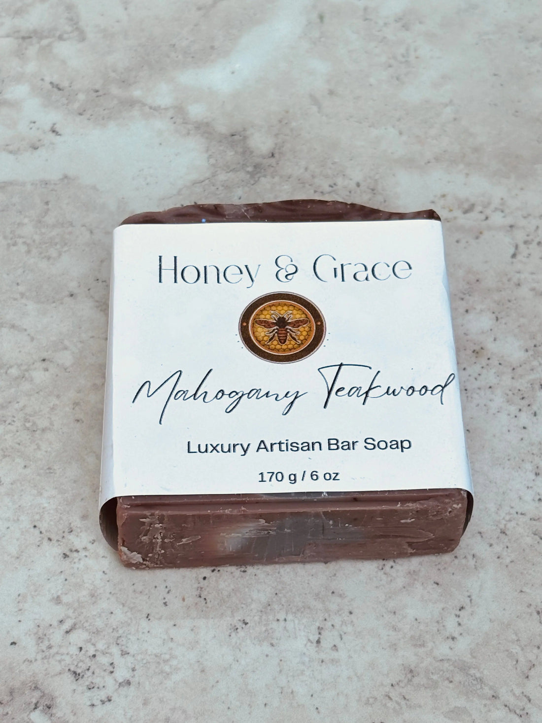 Honey and Grace  Warm Teakwood Mahogany Bar Soap  5.5 oz Honey Grace