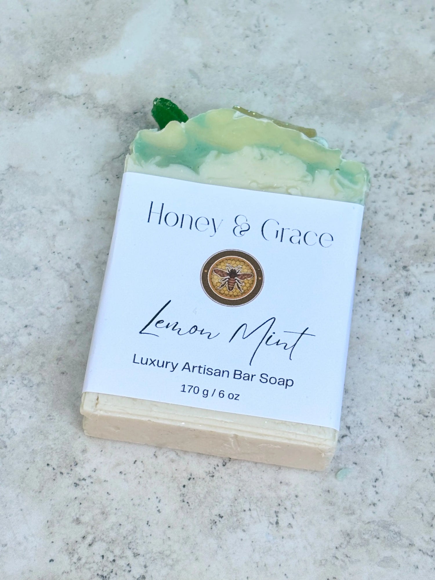 Honey and Grace Lemon Mint Bar Soap 5.5oz Honey Grace