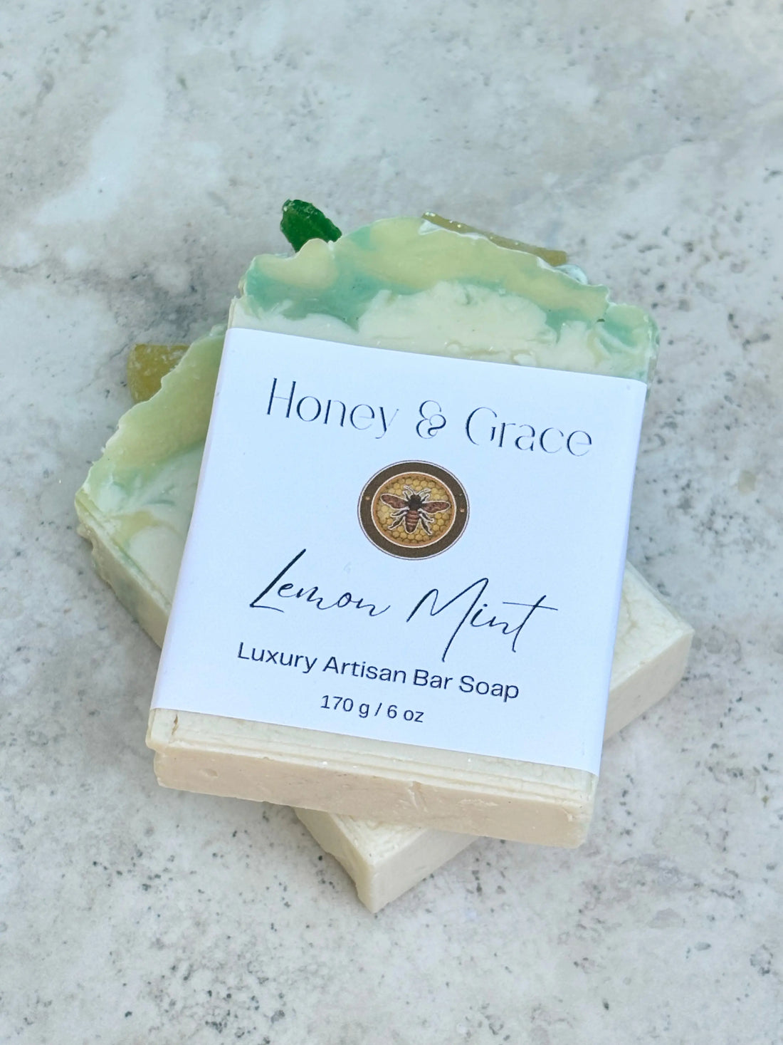 Honey and Grace Lemon Mint Bar Soap 5.5oz Honey Grace