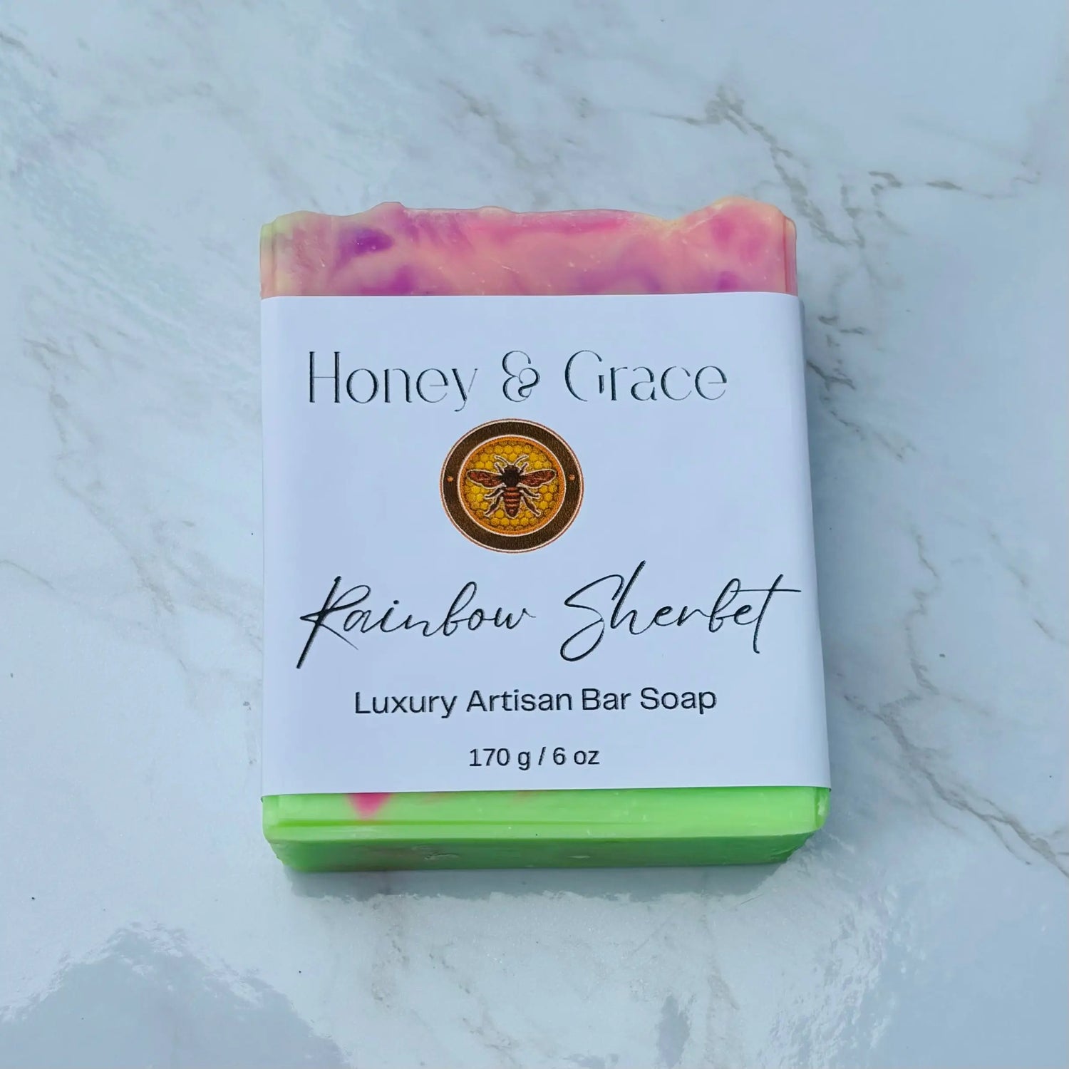 Honey and Grace Rainbow Sherbet Luxury Soap Honey and Grace Soap Co.