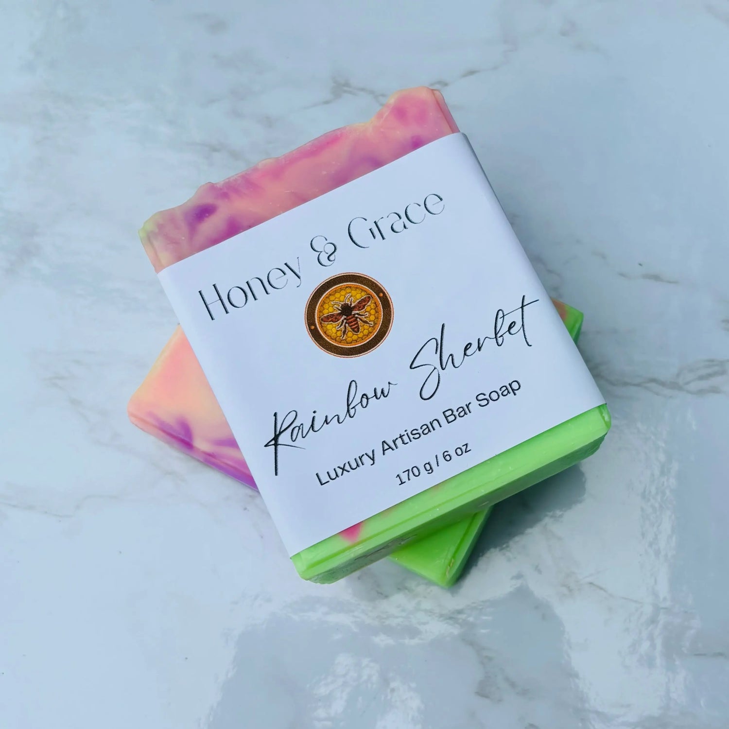 Honey and Grace Rainbow Sherbet Luxury Soap Honey and Grace Soap Co.