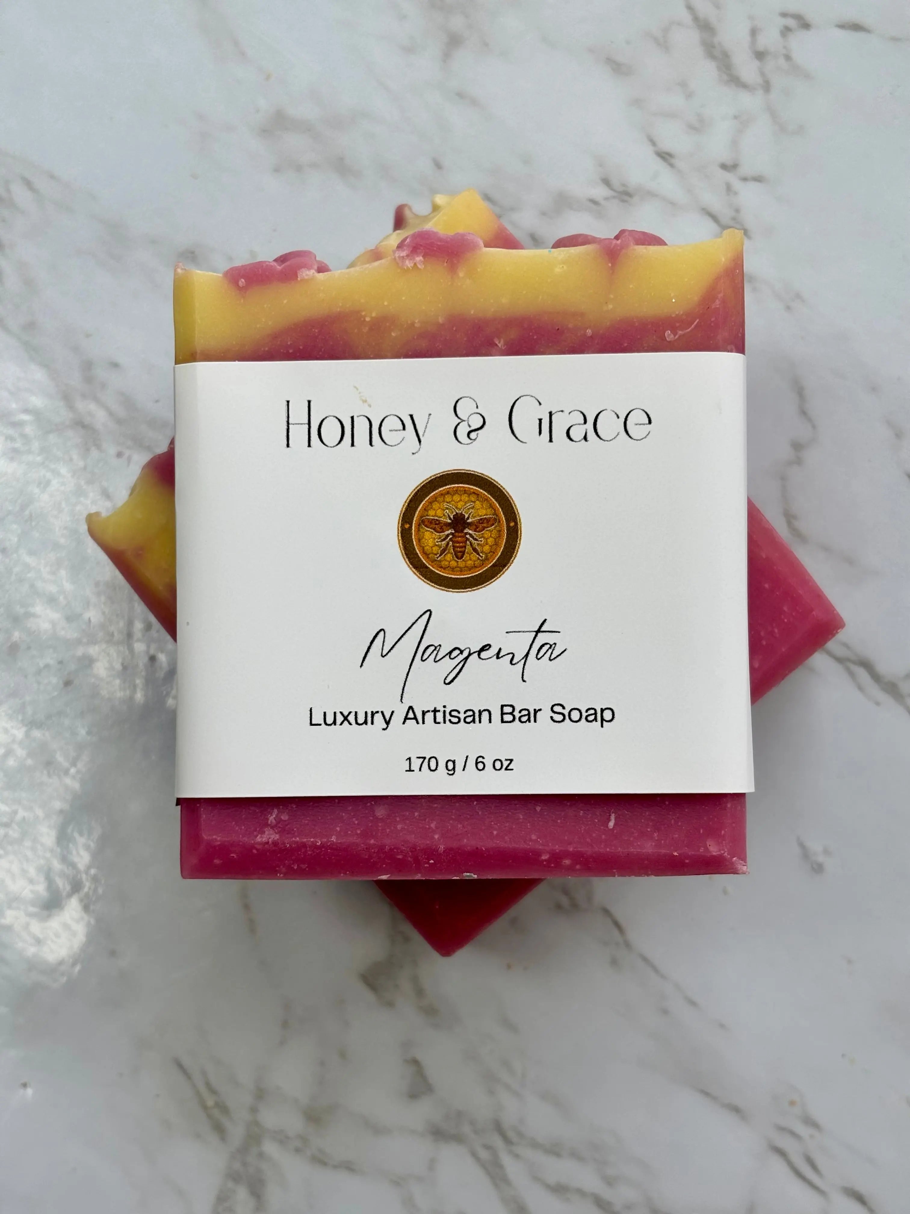 Honey and Grace Magenta Luxury Bar Soap 5.5 OZ Honey and Grace Soap Co.