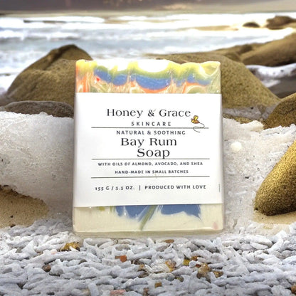 Natural, Organic, Handcrafted Bay Rum Soap - Honey and Grace Soap Co.