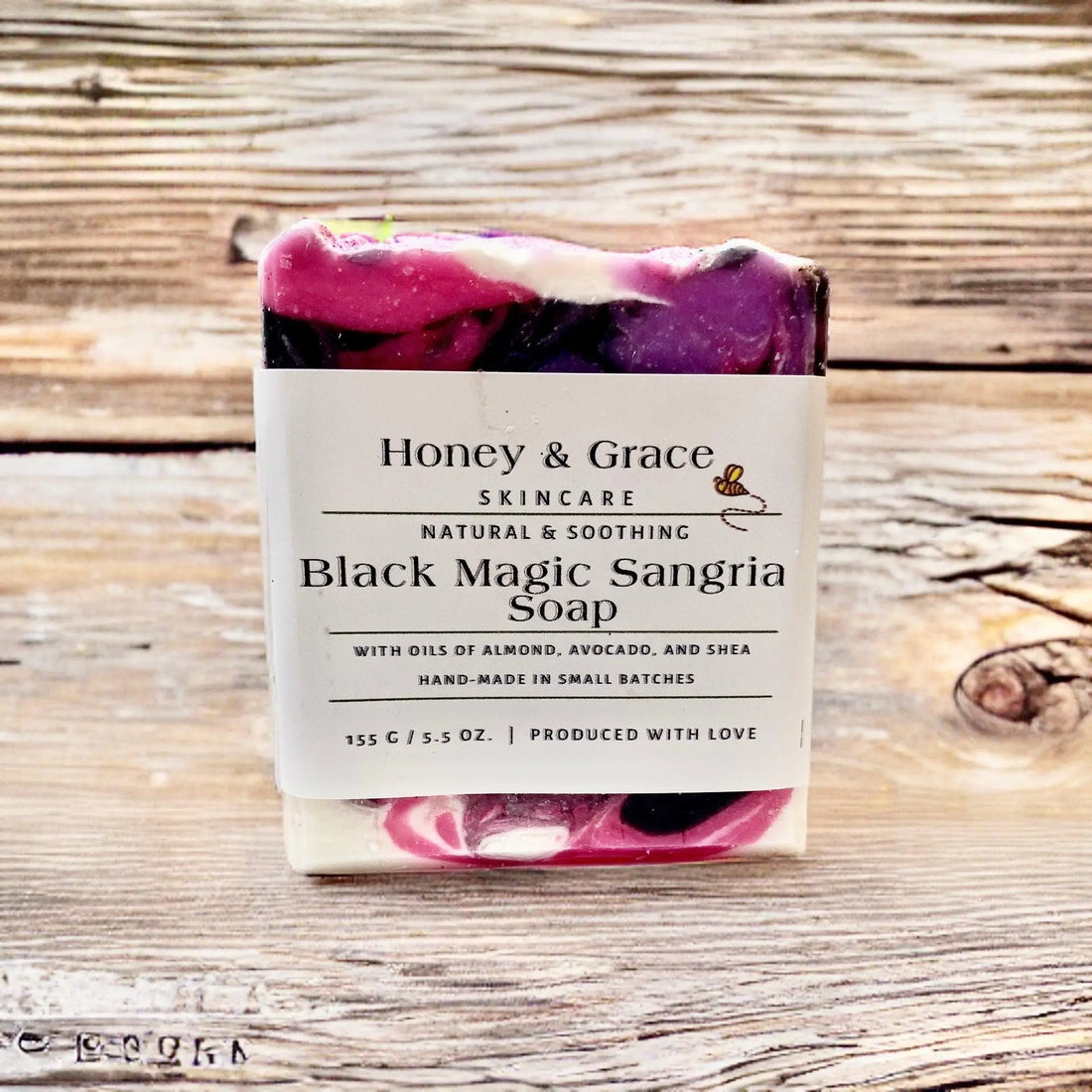 Natural, Organic, Handcrafted Black Magic Sangria Soap - Honey and Grace Soap Co.