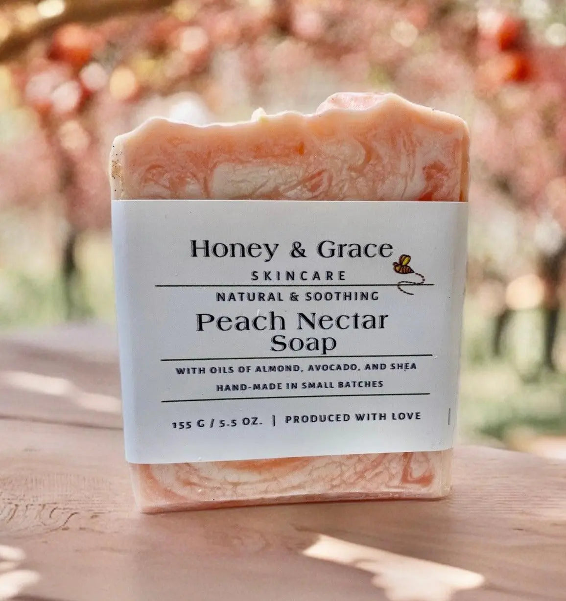 Natural Organic Handcrafted Peach Nectar Soap - Honey and Grace Soap Co.