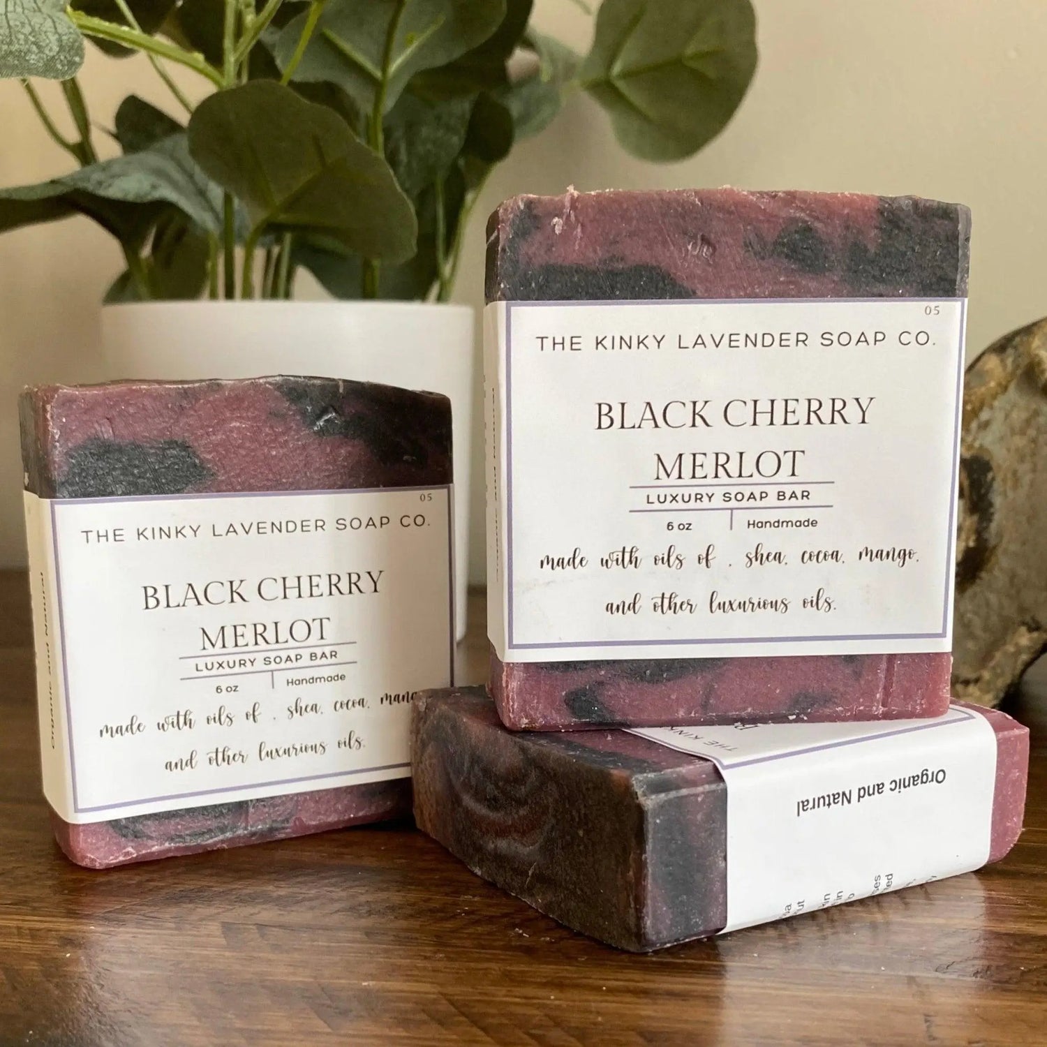 Natural, Organic, Handcrafted Black Cherry Merlot Soap - Kinky Lavender Soap Co.