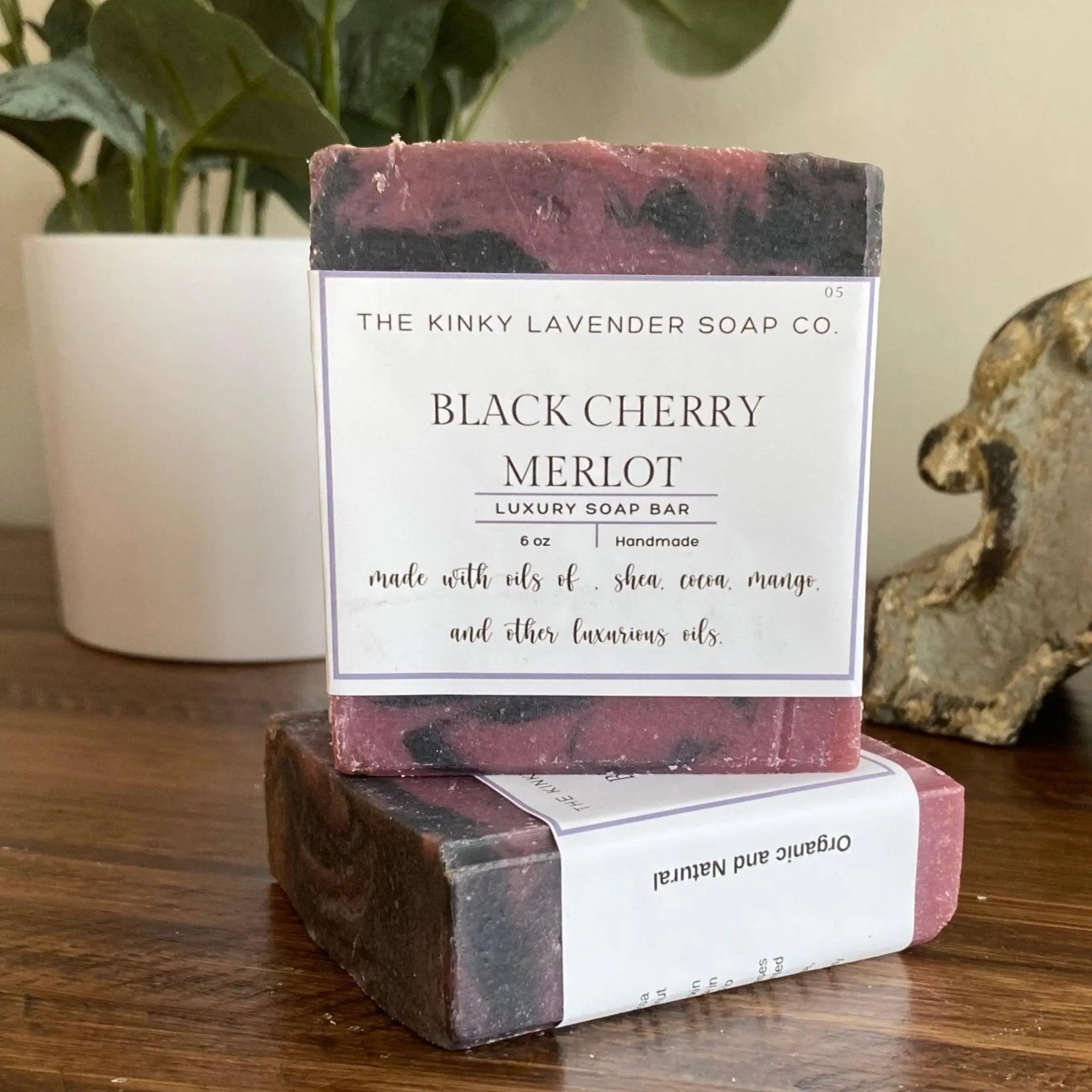 Natural, Organic, Handcrafted Black Cherry Merlot Soap - Kinky Lavender Soap Co.