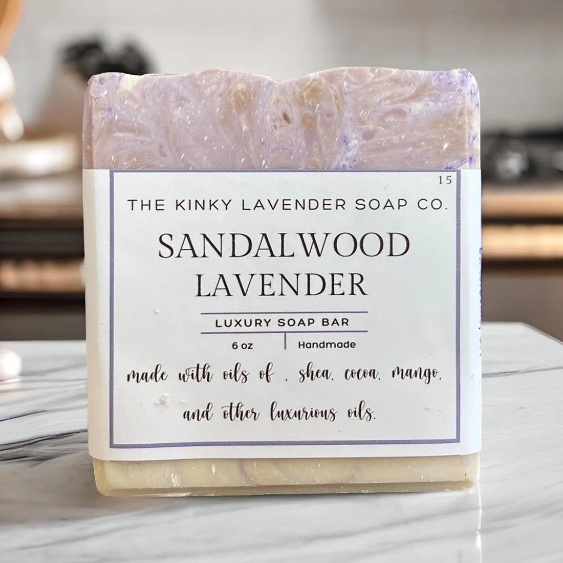 Natural Organic Handcrafted Sandalwood Lavender Soap - Kinky Lavender Soap Co.