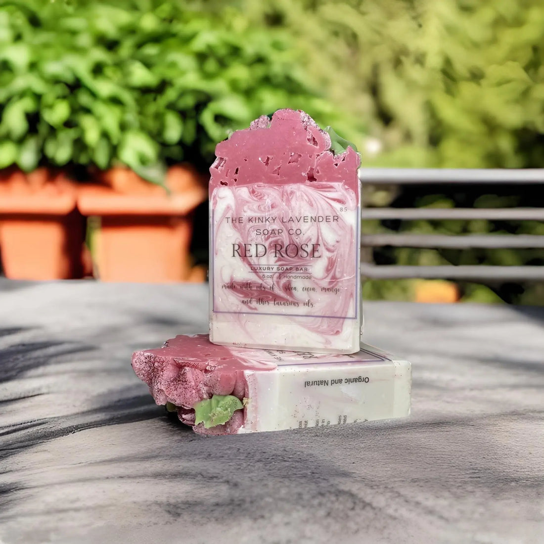Natural Red Rose Soap - Kinky Lavender Soap Co.